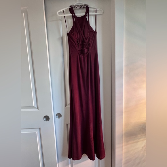 City Triangles Burgundy Long Dress in Size 1 - Picture 2 of 7